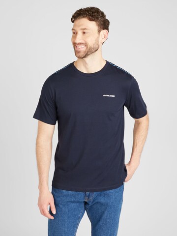 T-Shirt 'PARKER' JACK & JONES en bleu : devant