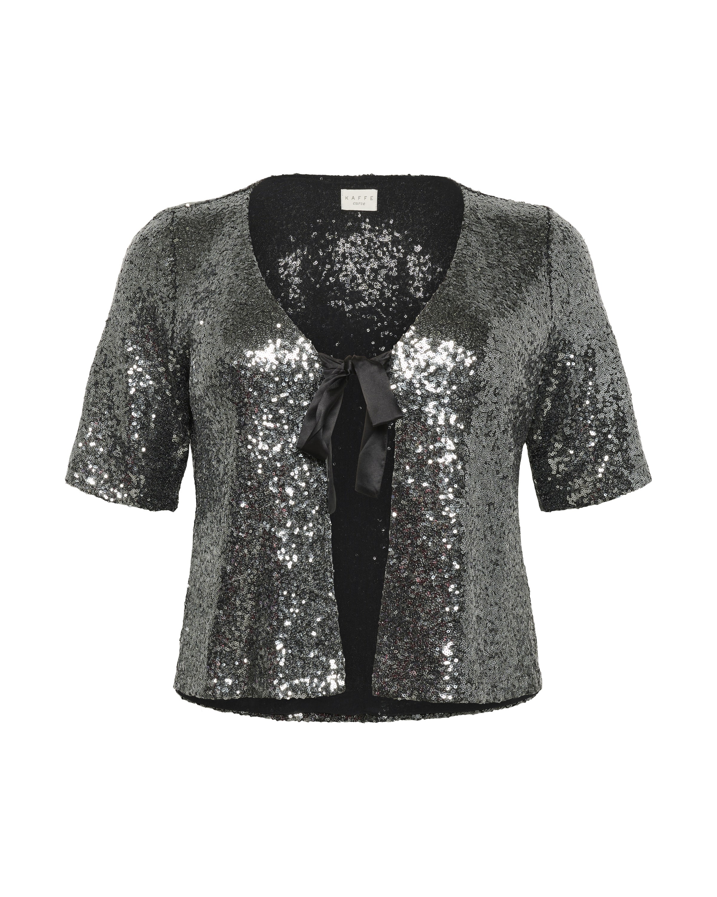 KAFFE CURVE Bolero 'KClaurie' in Silber: Vorderseite