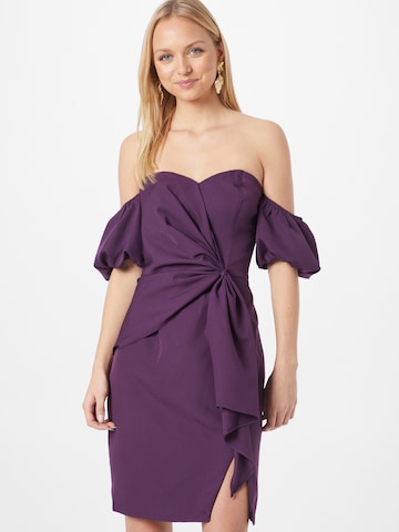 Chi Chi London Cocktail Dress in Purple: front
