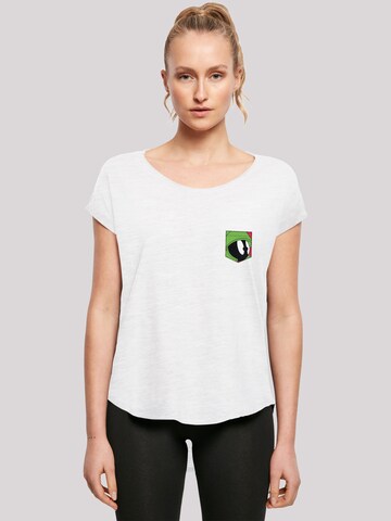 T-shirt 'Looney Tunes Marvin The Martian Face' F4NT4STIC en blanc : devant