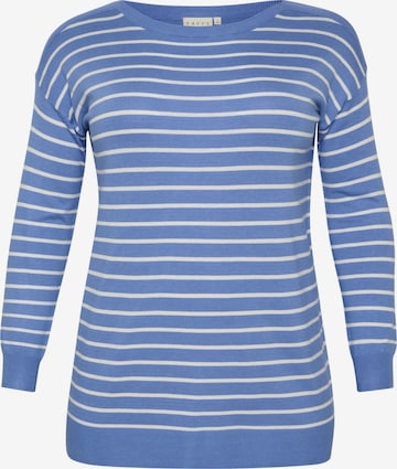 KAFFE CURVE Sweater 'Malan' in Blue: front