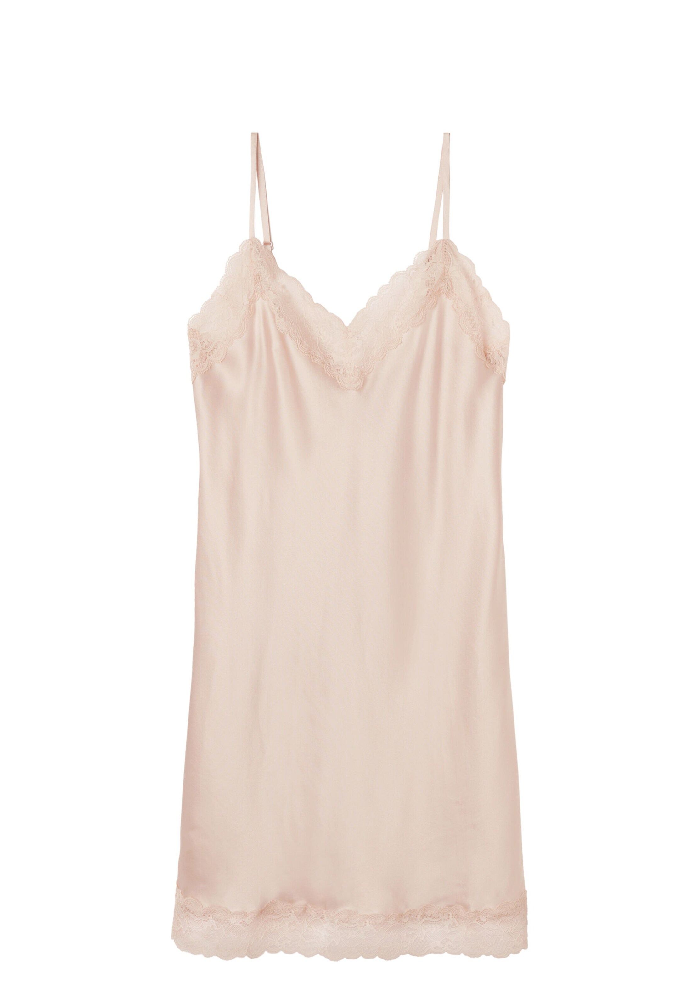 INTIMISSIMI Silk Slip with Lace in Pink: Vorderseite