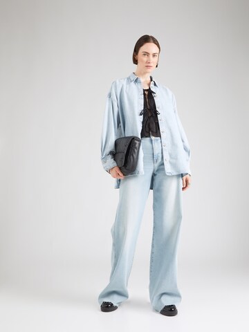 7 for all mankind Szeroka nogawka Jeansy 'LOTTA Luxe' w kolorze niebieski