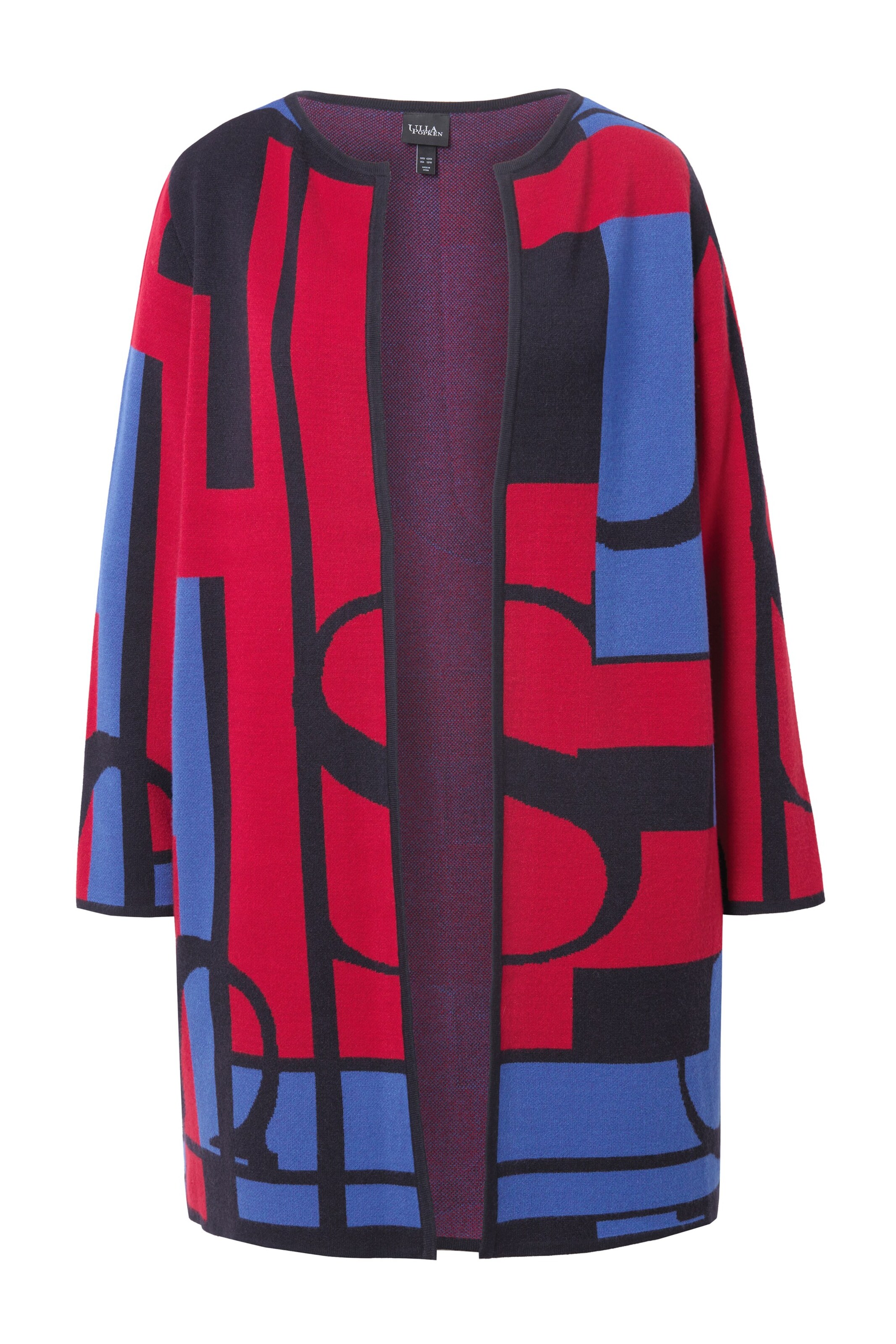 Ulla Popken Strickjacke in Blau: Vorderseite