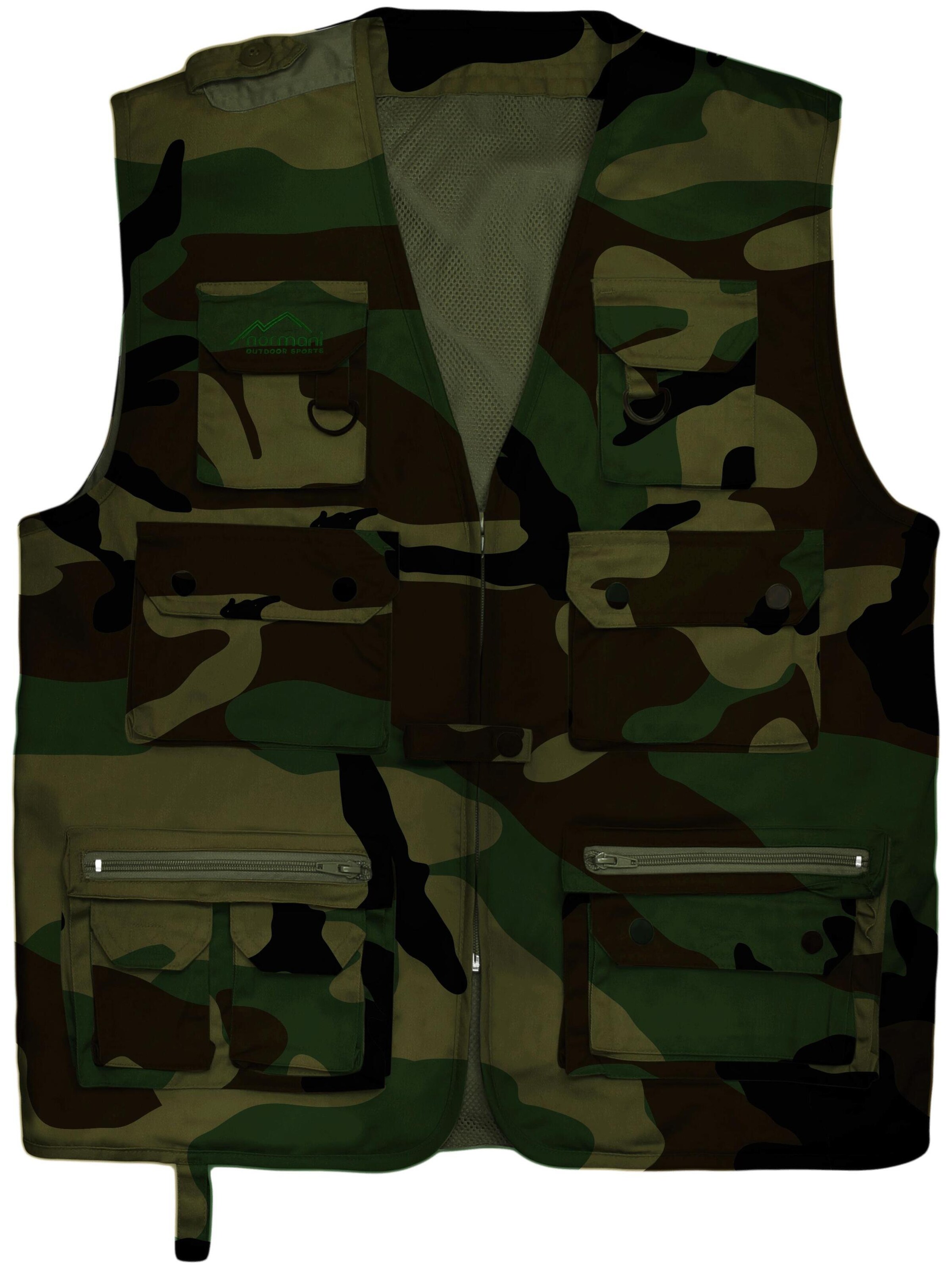 Gilet de sport normani en vert : devant