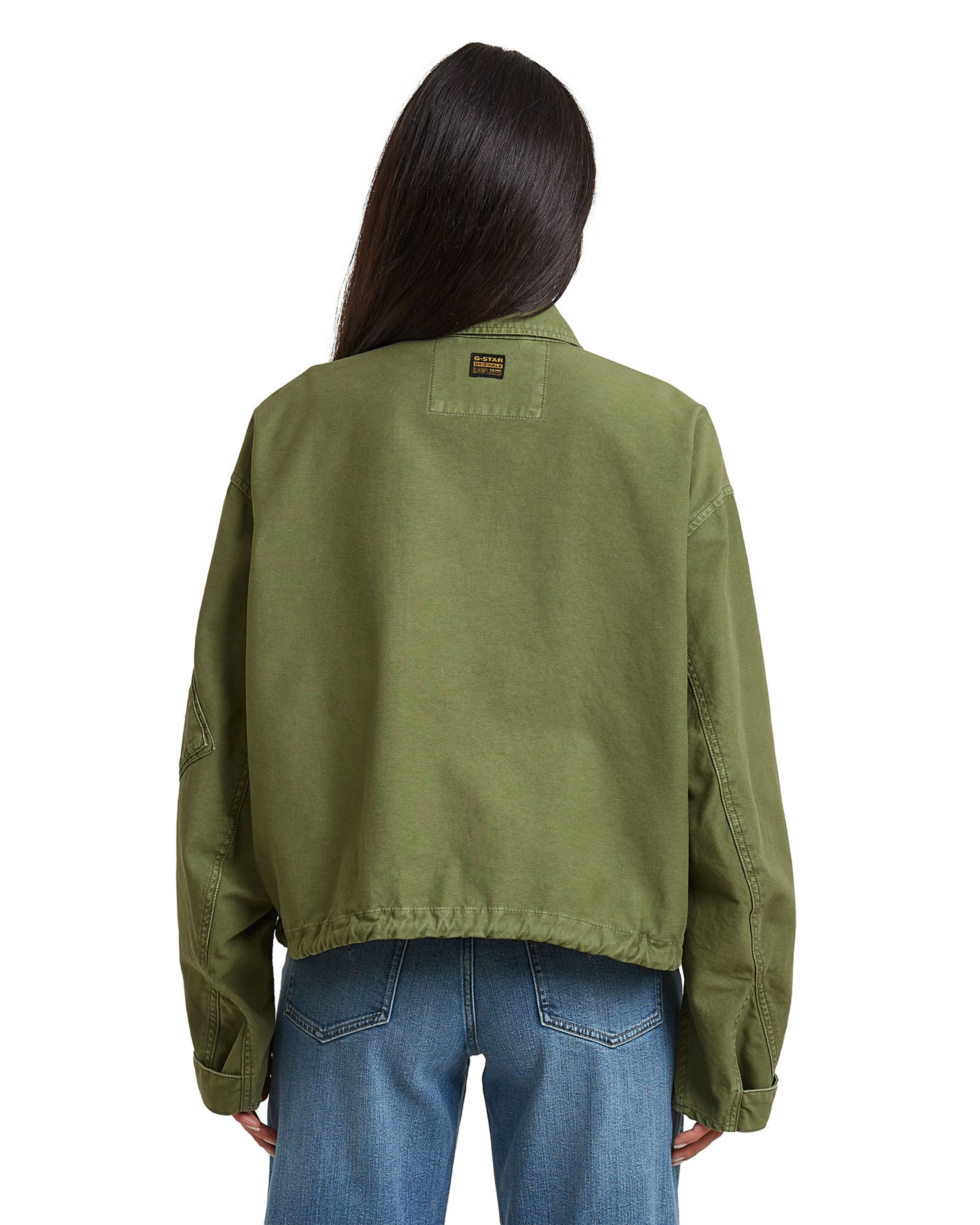 G-STAR Jacket - 'Oversized Cropped Jacket' in Grün