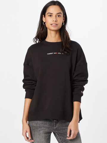 Tommy Jeans Sweatshirt in Schwarz: predná strana