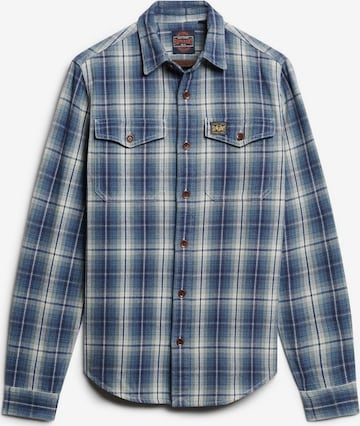 Superdry Button Up Shirt in Blue: front