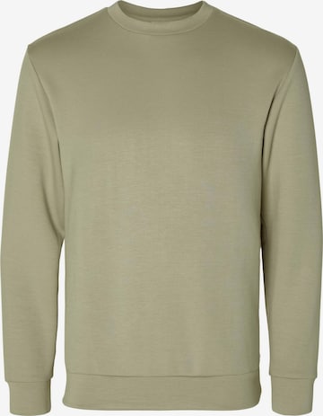 Sweat-shirt SELECTED HOMME en vert : devant