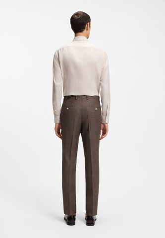 BOSS Slim fit Pleated Pants 'Genius ' in Brown