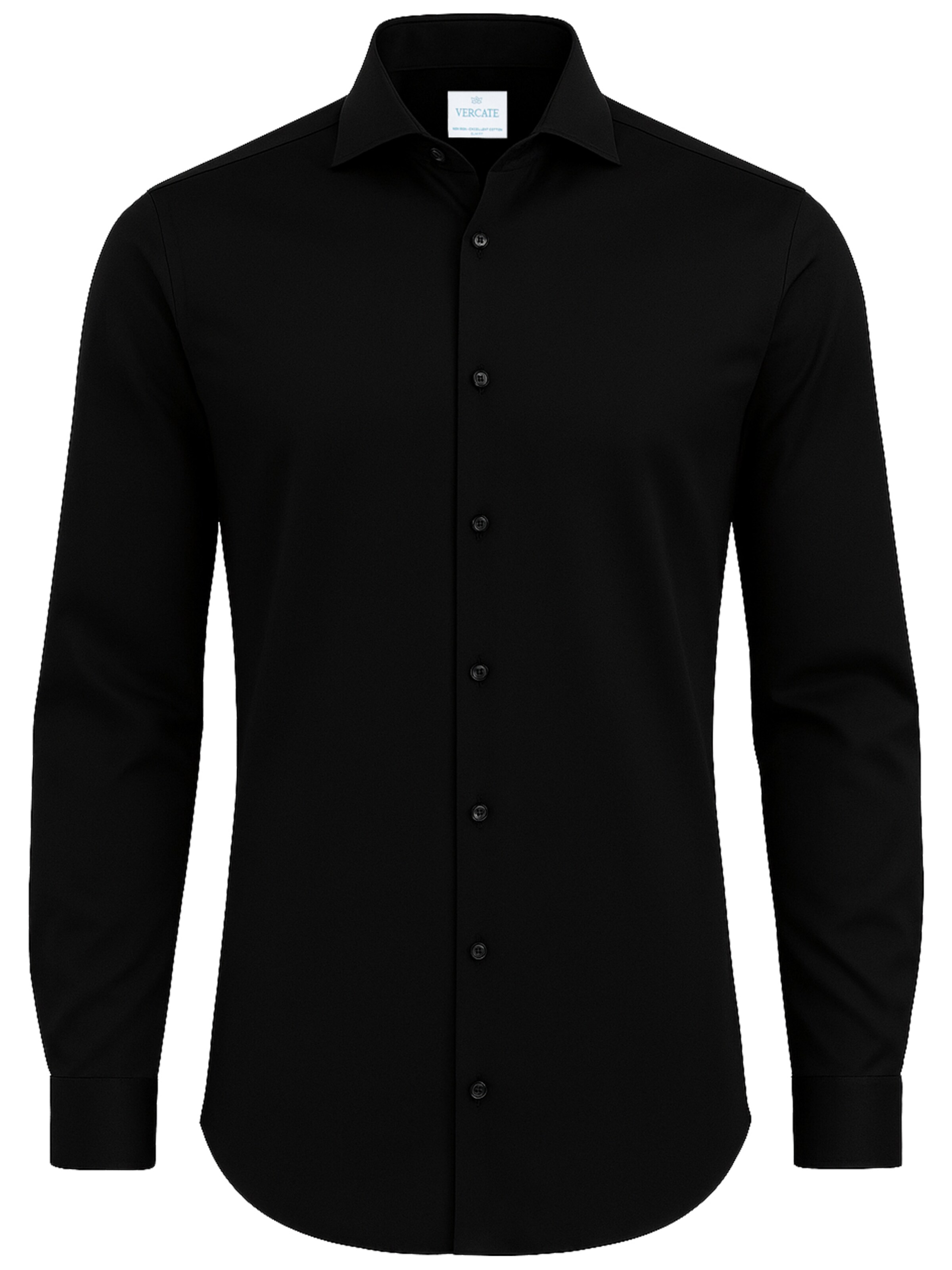 Coupe slim Chemise business 'No. 3' Vercate en noir : devant