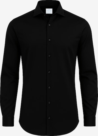 Vercate Slim Fit Businesspaita 'No. 3' värissä musta: etupuoli