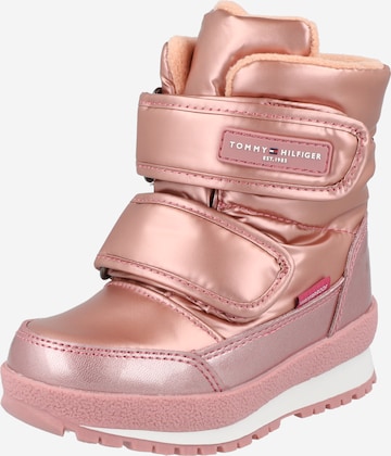 Bottes de neige TOMMY HILFIGER en rose : devant