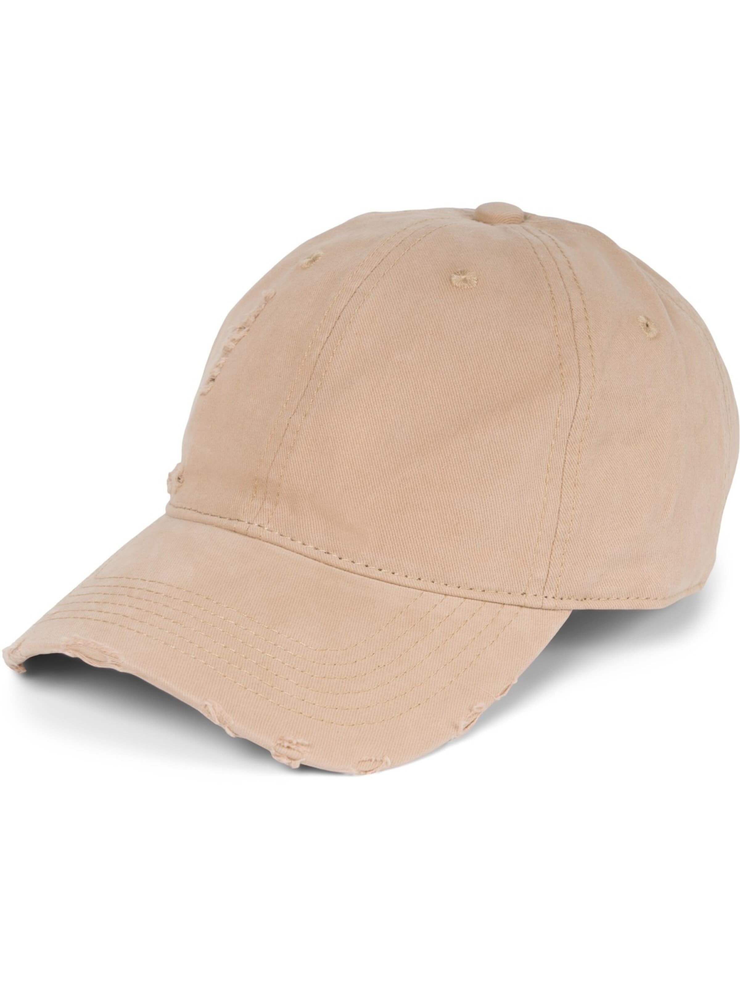 styleBREAKER Cap 'Baseball Cap Destroyed Look'‌‌‌‌‌ in Braun: Vorderseite