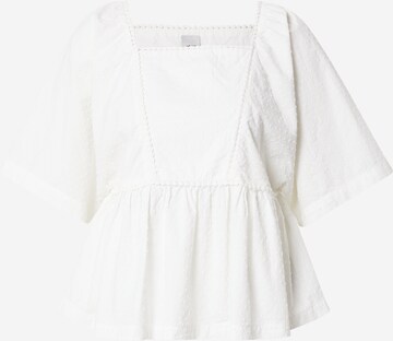 ICHI - Blusa 'FALAN' em branco: frente