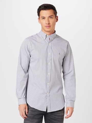 Polo Ralph Lauren Slim fit Button Up Shirt in Grey: front