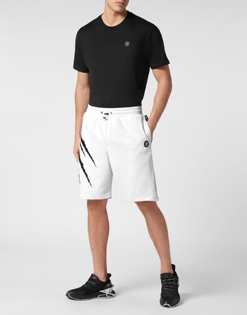 Plein Sport - regular Pantalón deportivo en blanco