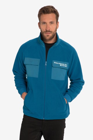 JAY-PI Athletic Fleece Jacket in Blue: front