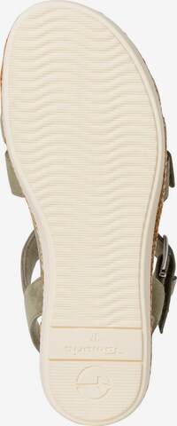 Tamaris Pure Relax Sandalen met riem in Groen