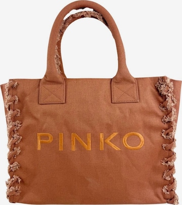 Borsa a mano 'PINKO BEACH SHOPPER CANVAS BORSA' di PINKO in marrone: frontale