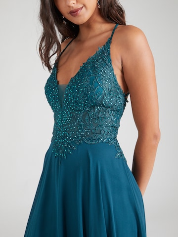 mascara Evening Dress in Blue