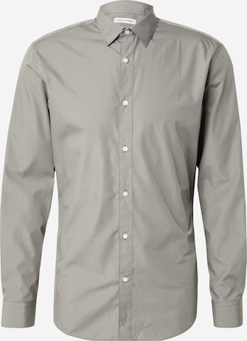 JACK & JONES Слим Рубашка 'JJJOE' в Серый: спереди