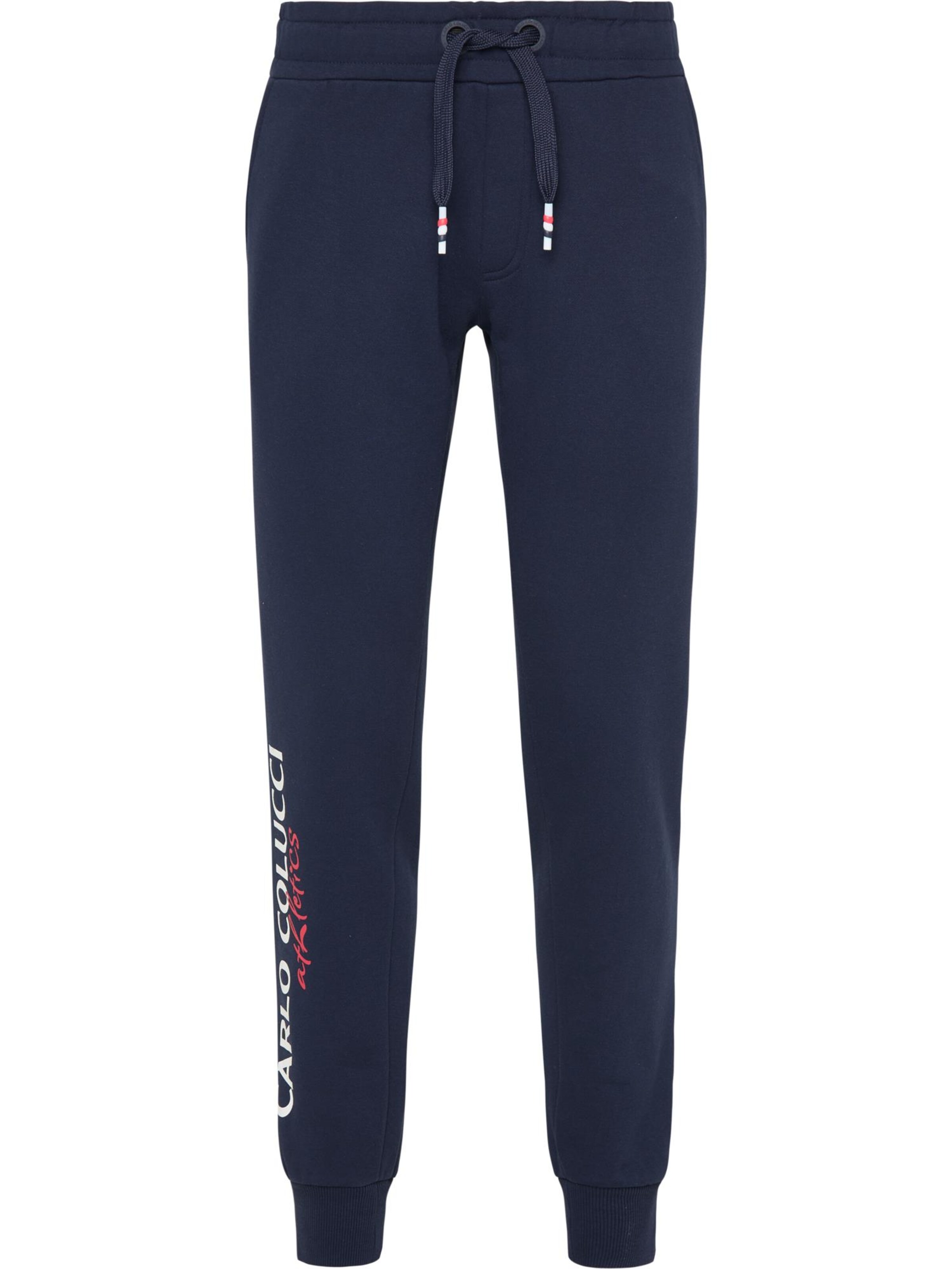 Carlo Colucci Regular Trousers 'Contrater' in Blue: front