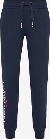 Carlo Colucci Regular Broek 'Contrater' in Blauw: voorkant