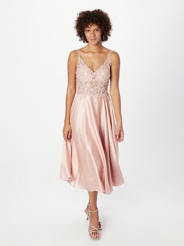 mascara Cocktail Dress in Pink: front