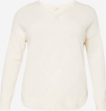 ONLY Carmakoma Sweater 'MARGARETA' in White: front