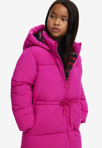 Desigual Zimní bunda – pink