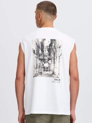 !Solid Rundhalsshirt ' SDBILO ' mit Backprint in Weiß