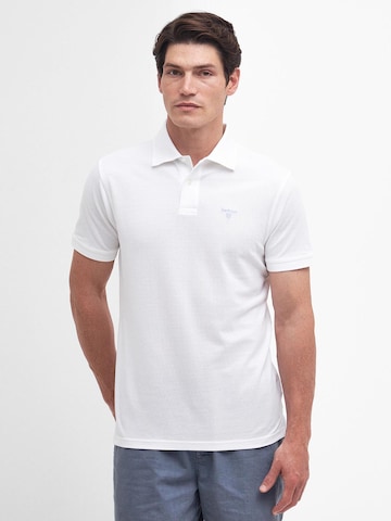 Barbour Shirt in Wit: voorkant