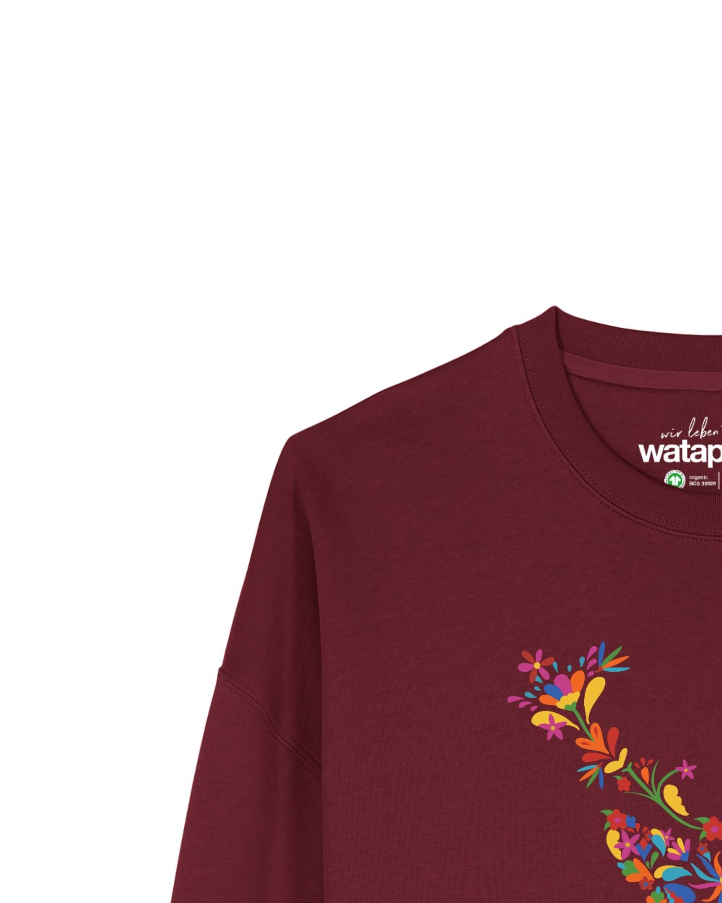 Watapparel Sweatshirt ' Floral Deer ' in Red