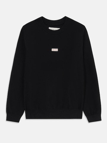Calvin Klein Sweater 'LOGO LABEL' in Black: front