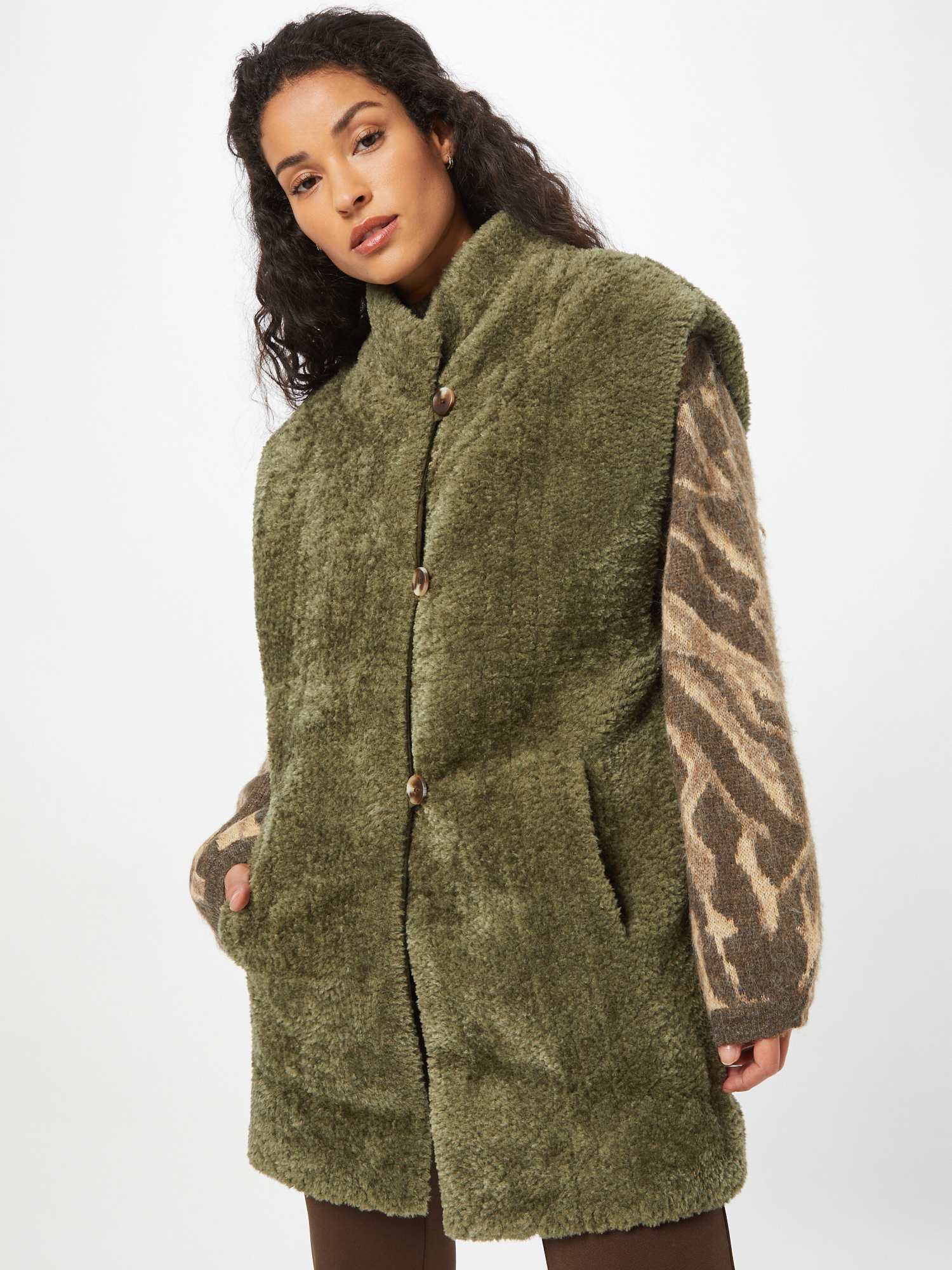 Giacche CwyoZ Another Label Gilet in Verde Scuro 