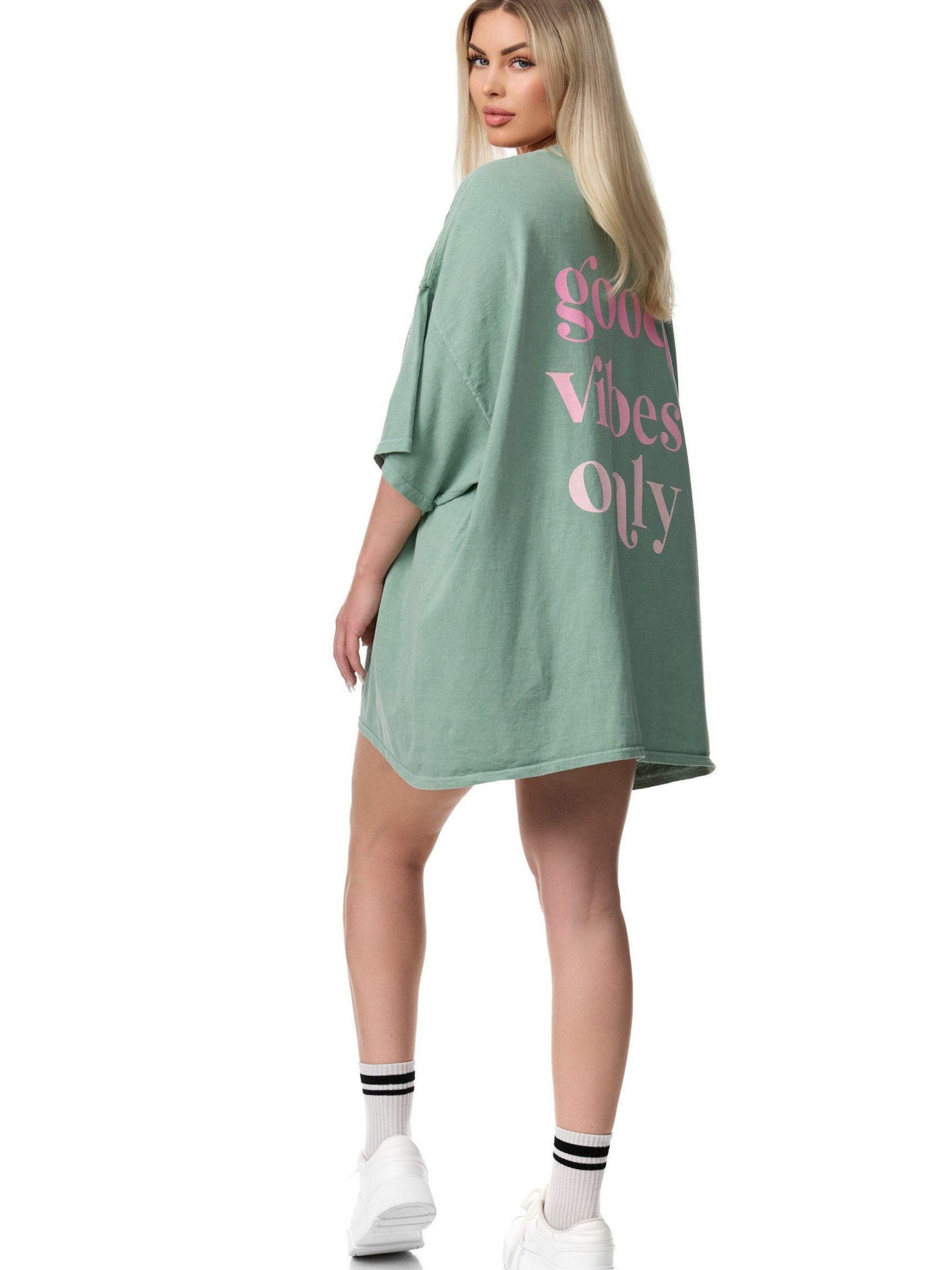 Worldclassca Oversizeshirt 'Oversize T-Shirt' in Grün