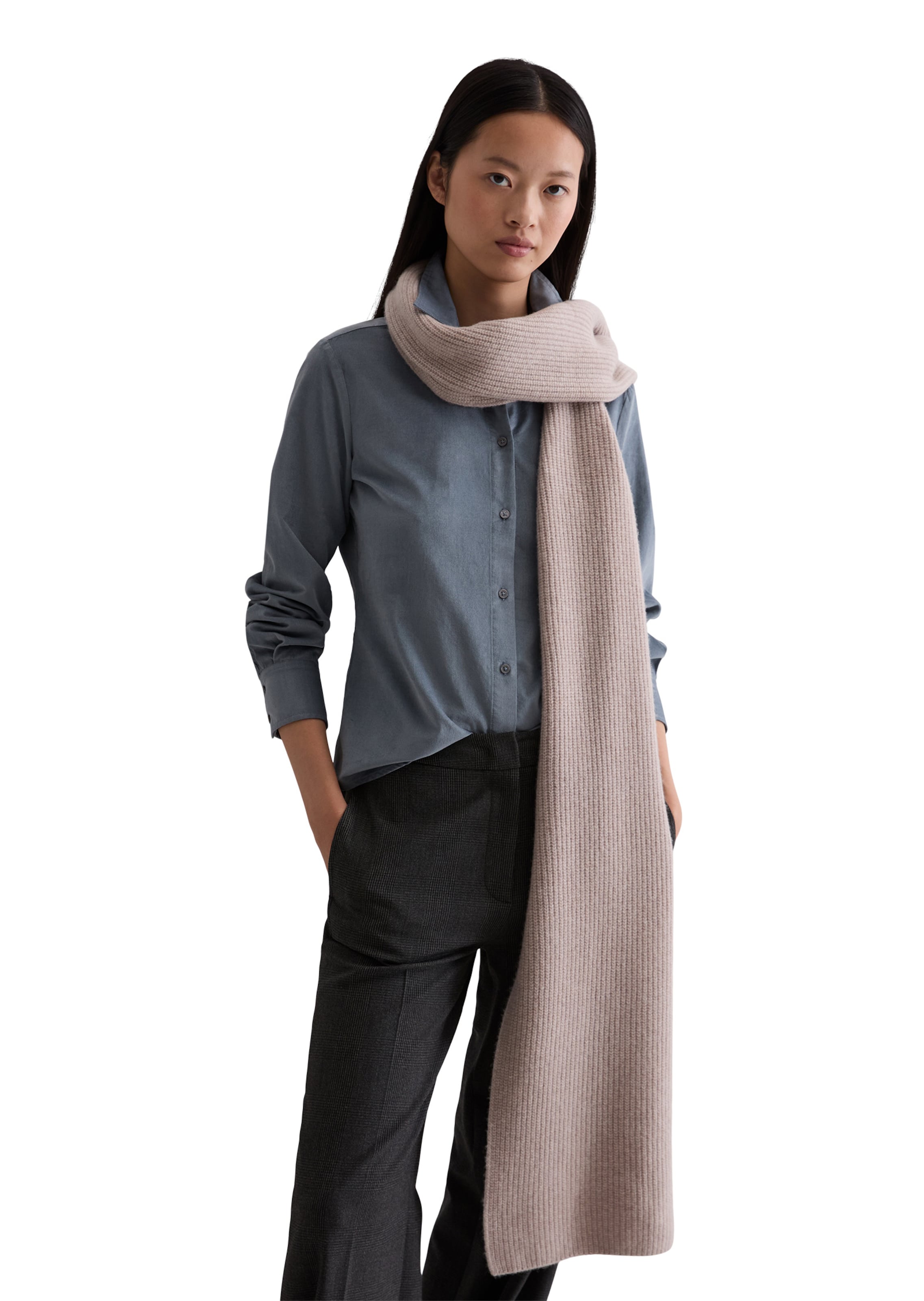 Marc O'Polo Sjaal in Grijs: voorkant