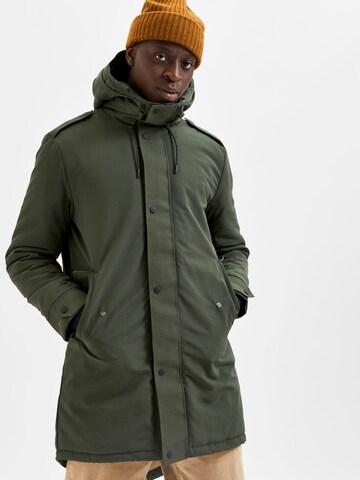 SELECTED HOMME Between-Season Jacket 'Sust' in Green