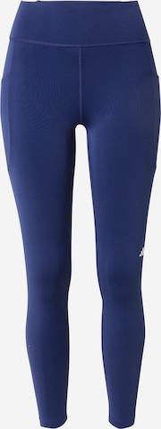 ADIDAS PERFORMANCE Skinny Workout Pants 'DailyRun' in Blue: front