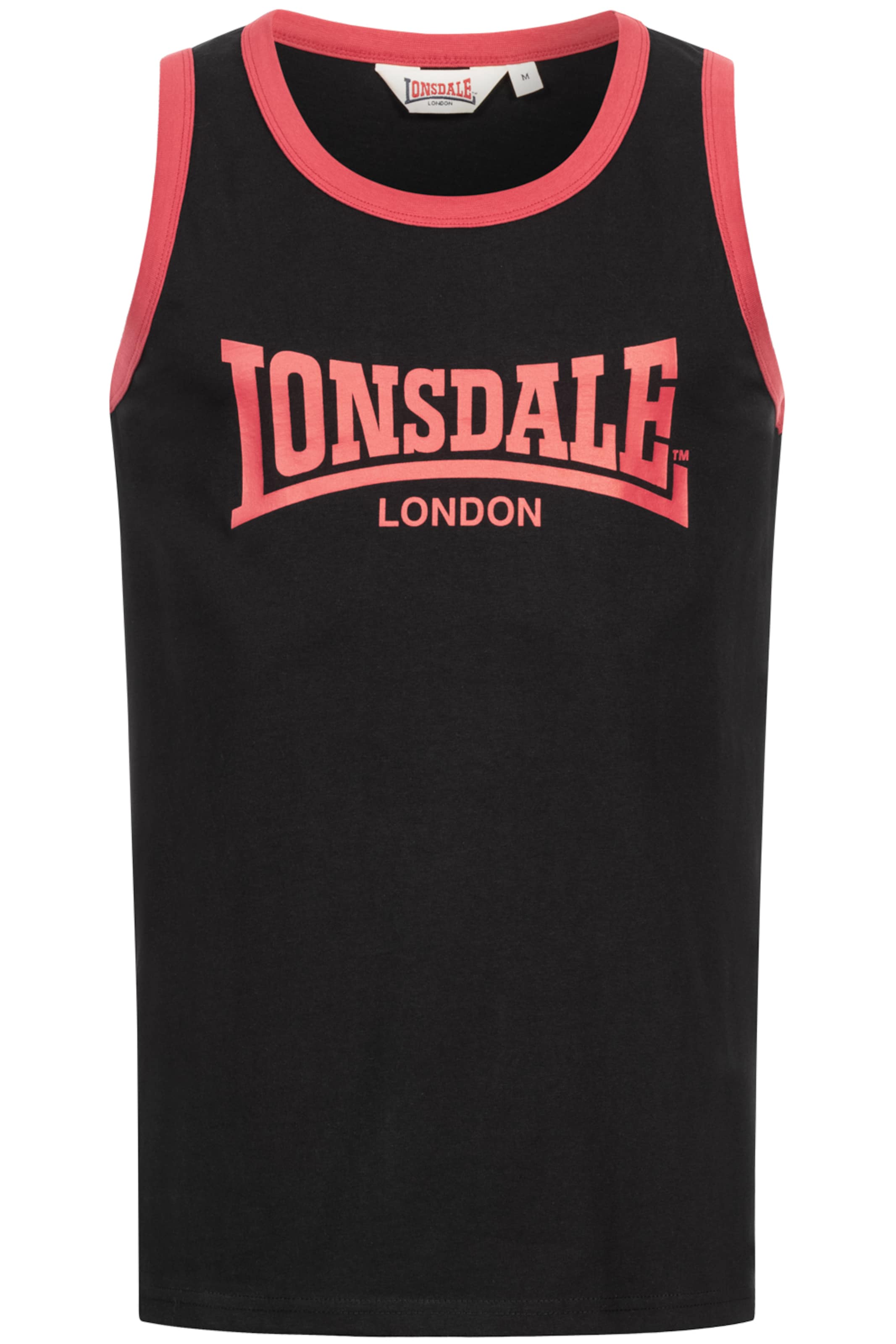 LONSDALE Μπλουζάκι 'Knockan' σε μαύρο: μπροστά