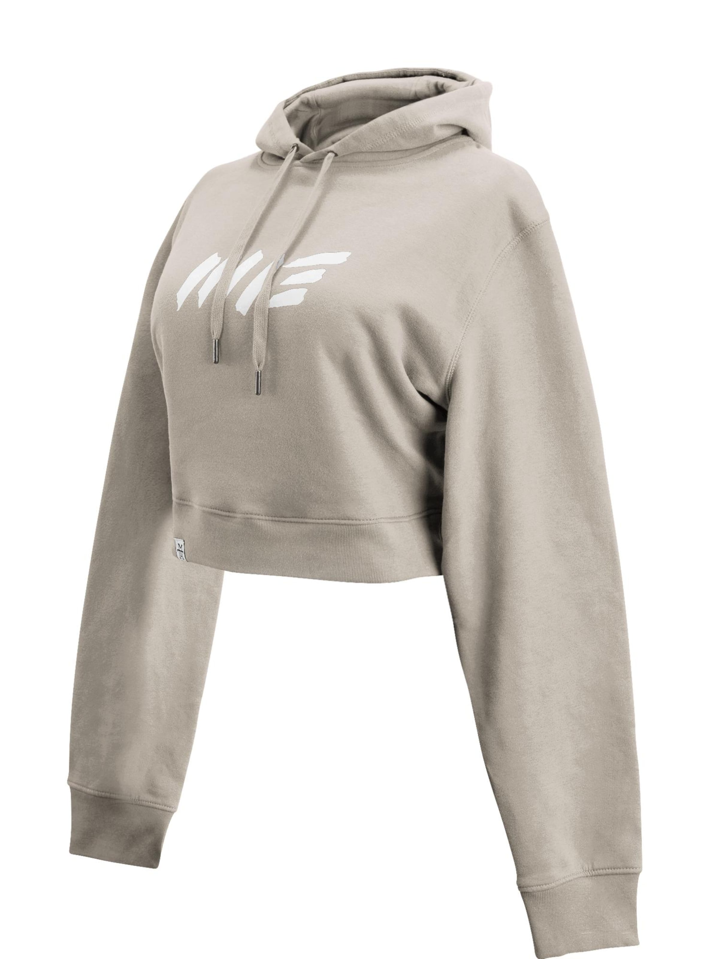 Manufaktur13 Sweatshirt 'Crop Hoodie' in Grey