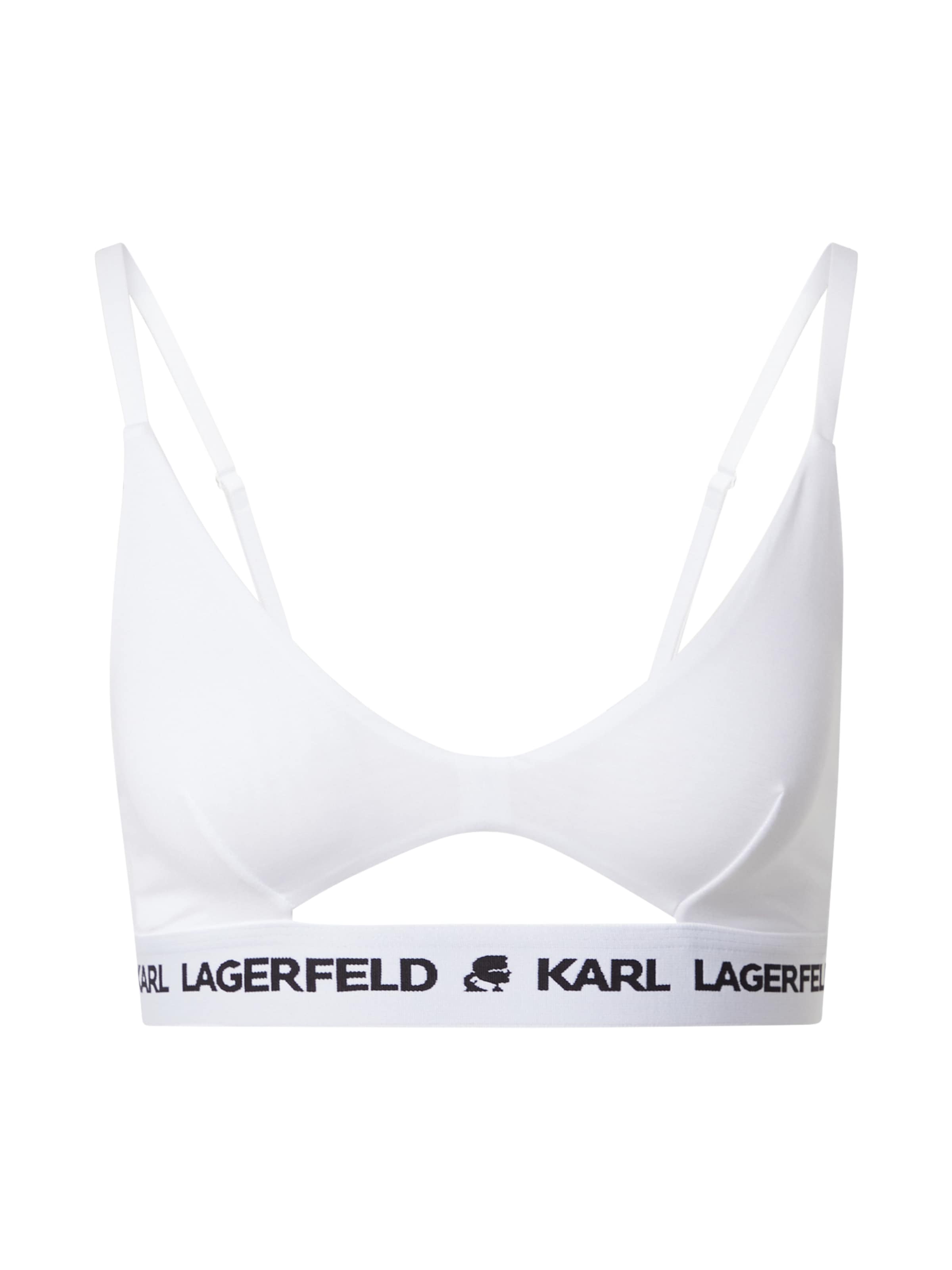 Sutien 'Peephole' Karl Lagerfeld pe negru / alb, Vizualizare produs