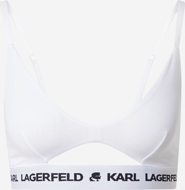 Reggiseno 'Peephole' di Karl Lagerfeld in bianco: frontale