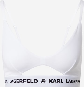 Triangolo Reggiseno 'Peephole' di Karl Lagerfeld in bianco: frontale