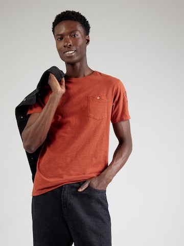 INDICODE Koszulka 'Hjalte' w kolorze czerwony: przód