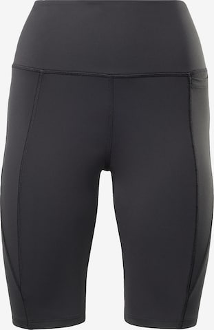 Reebok Skinny Workout Pants in Black: front