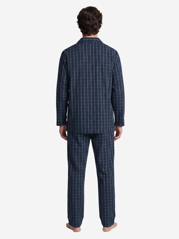 SEIDENSTICKER Pyjama lang 'Classic Web' in Blauw