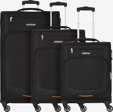 American Tourister Suitcase Set 'Summer Session 4' in Black: front
