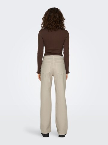 Wide leg Jeans 'Juicy' di ONLY in beige